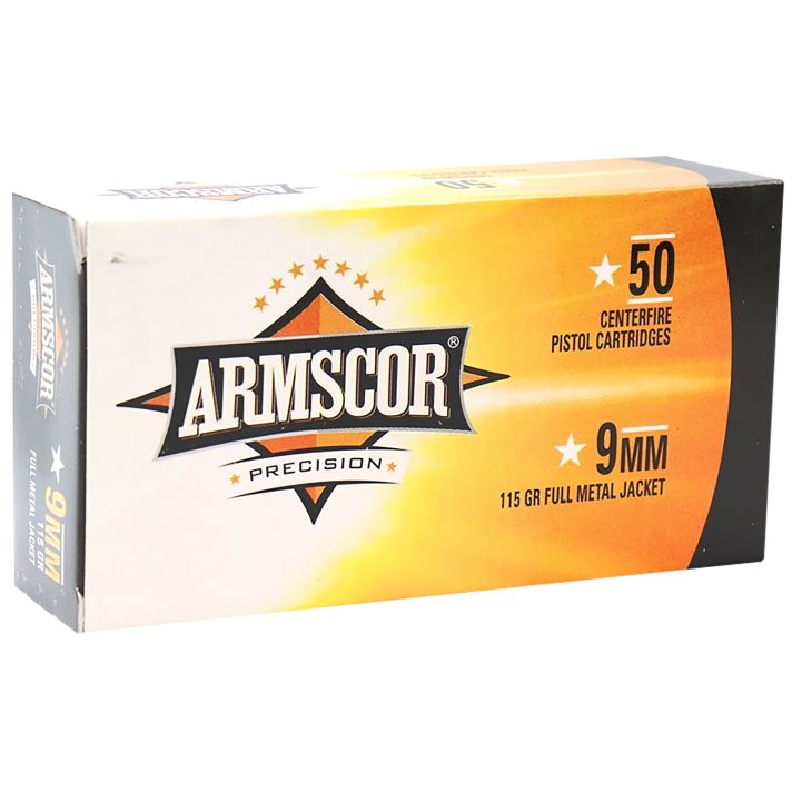 Armscor 50043PH USA9mm 115gr Full Metal Jacket 50 Per Box/20 Case