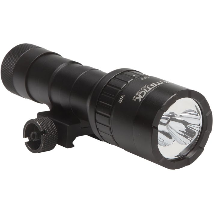Nightstick LGL180IR Dual-Beam Long Gun Light Kit with IR IlluminatorBlack Anodized Hardcoat 1100 Lumens White LED 940 nM Infrared