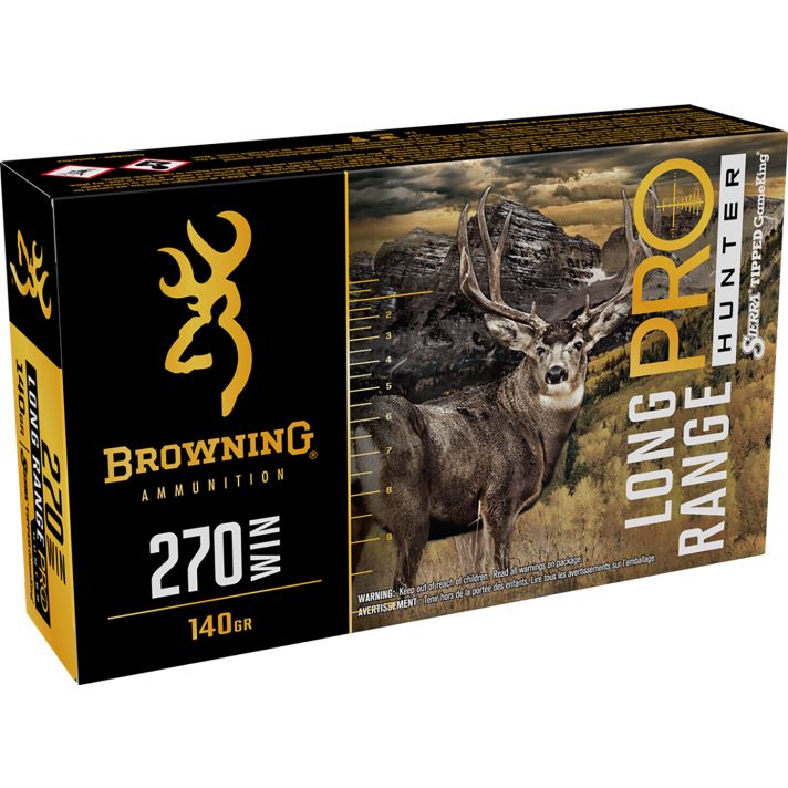 Browning Ammo B192502702 Long Range Pro270Win 140gr 20 Per Box/10 Case