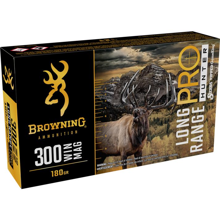 Browning Ammo B192503002 Long Range Pro300Win Mag 180gr 20 Per Box/10 Case