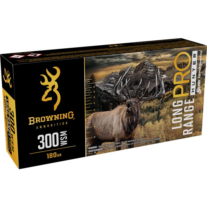 Browning Ammo B192530002 Long Range Pro300WSM 180gr 20 Per Box/10 Case