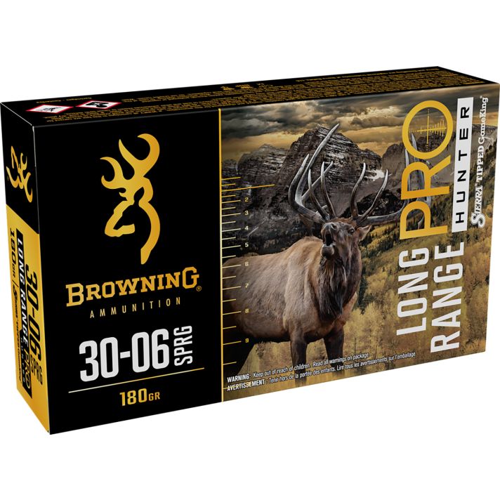 Browning Ammo B192530062 Long Range Pro30-06Springfield 180gr 20 Per Box/10 Case