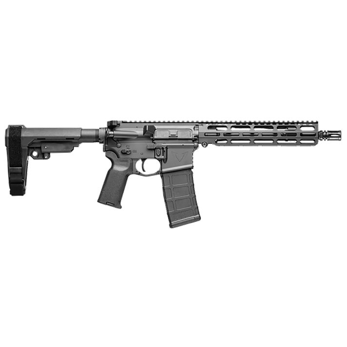 Vktr Industries V31100916617 VK-15.56mm 30+1 10.50" Black Steel Threaded Barrel, Black Armor Cerakote 9.85" VK-1 Handguard, Black Synthetic SB Tactical SBA3 Brace, Black Magpul K2 Grip, Ambidextrous