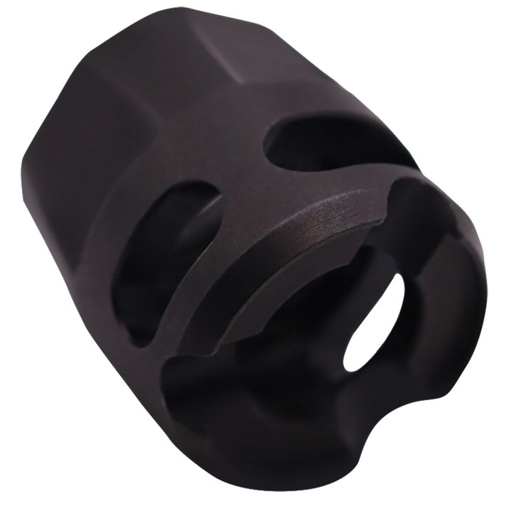 True Precision Inc TPYMICROBL Micro Compensator Y-Type Black Nitride 416R Stainless Steel 1/2"x28 Threads 9mm/380 ACP