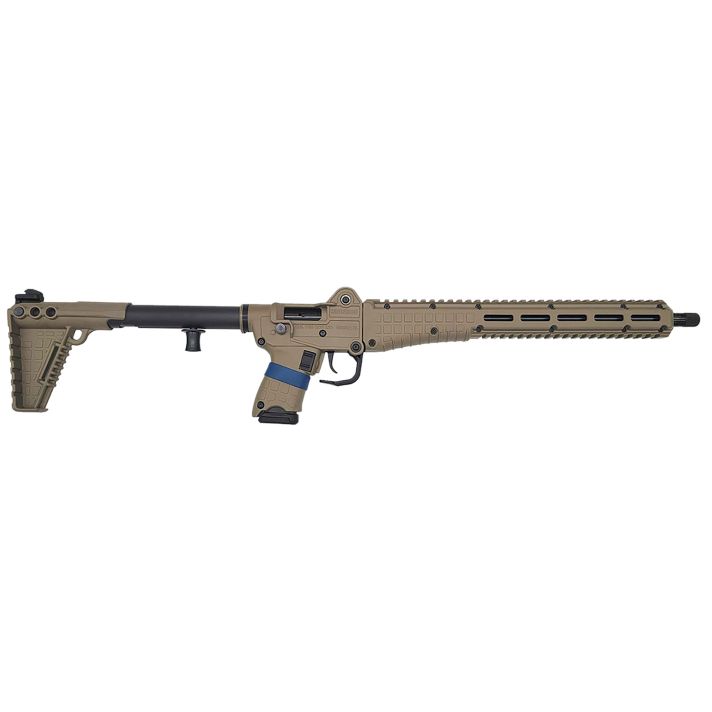 Kel-Tec SUB2K9GLKTAN SUB2000 Gen3 9mm Luger 15+1 16.15" Black Steel Threaded Barrel, Tan Picatinny Rail Aluminum Receiver, Black Synthetic Folding Stock, Black Polymer Grip