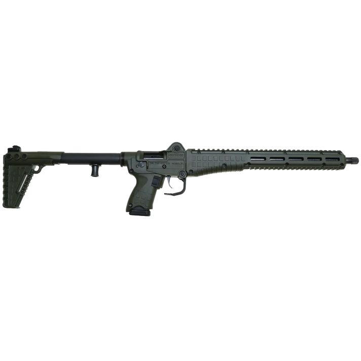 Kel-Tec SUB2K9GLKGRN10 SUB2000 Gen3 9mm Luger 10+1 16.15" Black Steel Threaded Barrel, Green Picatinny Rail Aluminum Receiver, M-LOK Slots Handguard, Green Synthetic Folding Stock, Black Polymer Grip