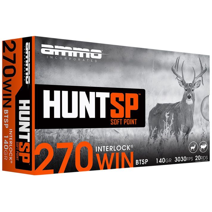 Ammo Inc 270W140SPA20 Hunt270Win 140gr Soft Point 20 Per Box/10 Case