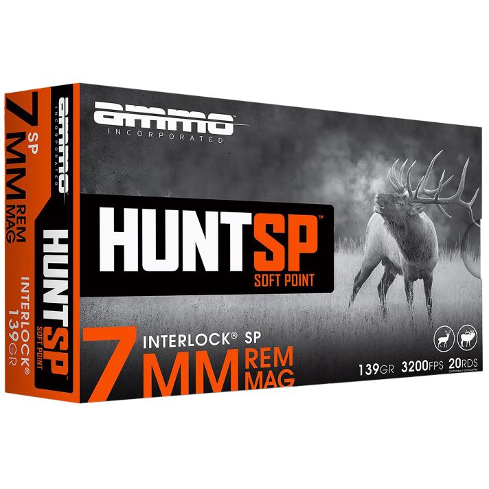 Ammo Inc 7MM139SPA20 Hunt7mm 139gr Soft Point 20 Per Box/10 Case