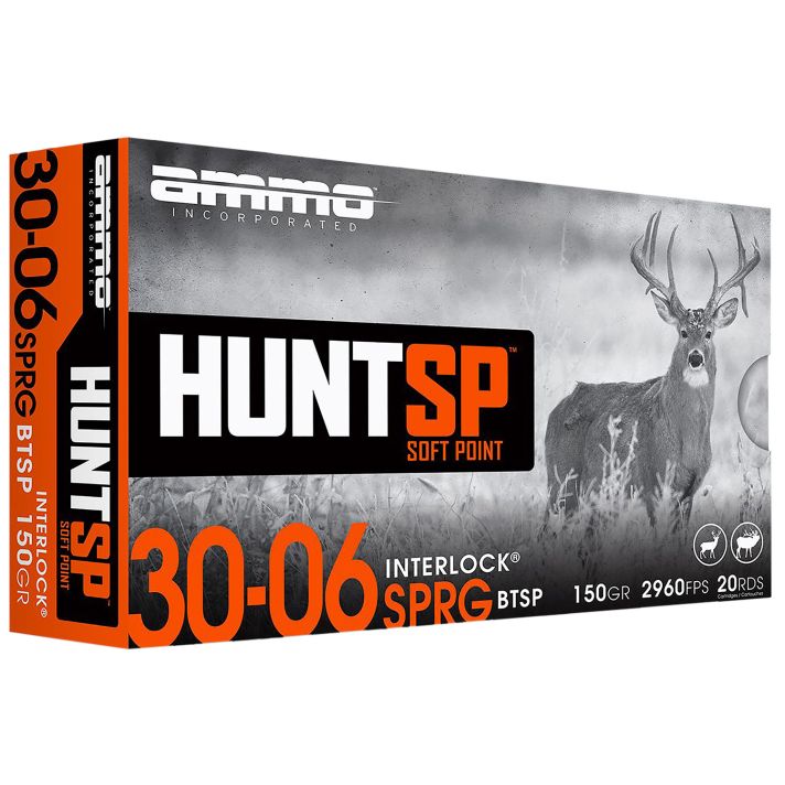 Ammo Inc 3006150SPA20 Hunt30-06Springfield 150gr Soft Point 20 Per Box/10 Case