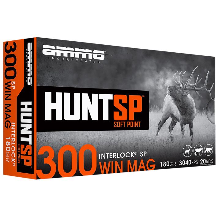 Ammo Inc 300WM10SPA20 Hunt300Win 180gr Soft Point 20 Per Box/10 Case