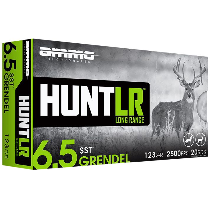 Ammo Inc 65GR123SSTA20 Hunt Long Range 6.5Grendel 123gr Super Shock Tip 20 Per Box/10 Case