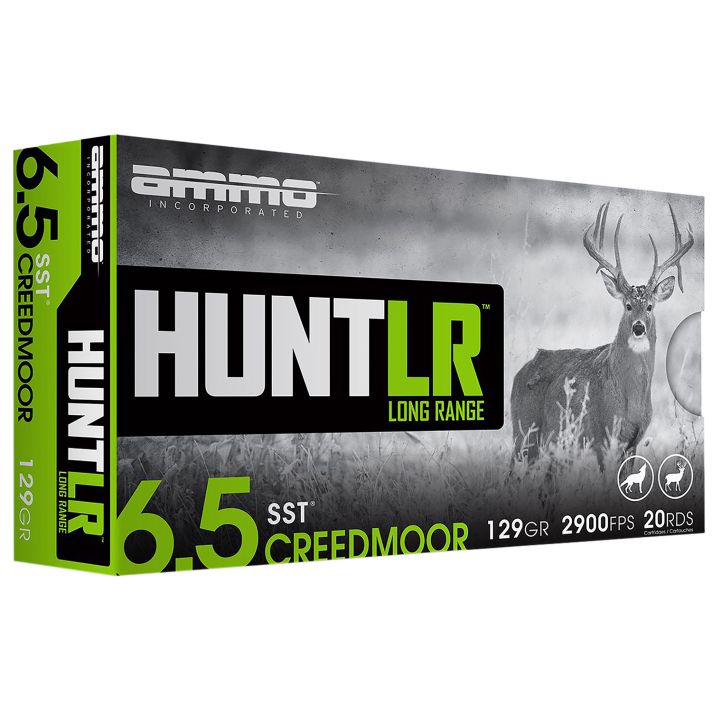 Ammo Inc 65CM129SSTA20 Hunt Long Range 6.5Creedmoor 129gr Super Shock Tip 20 Per Box/10 Case
