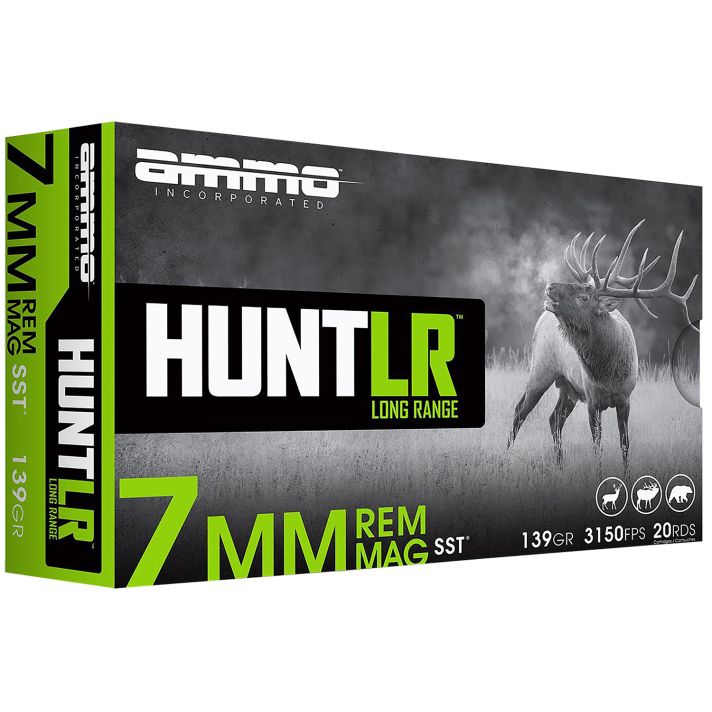 Ammo Inc 7MM139SSTA20 Hunt Long Range 7mm 139gr Super Shock Tip 20 Per Box/10 Case