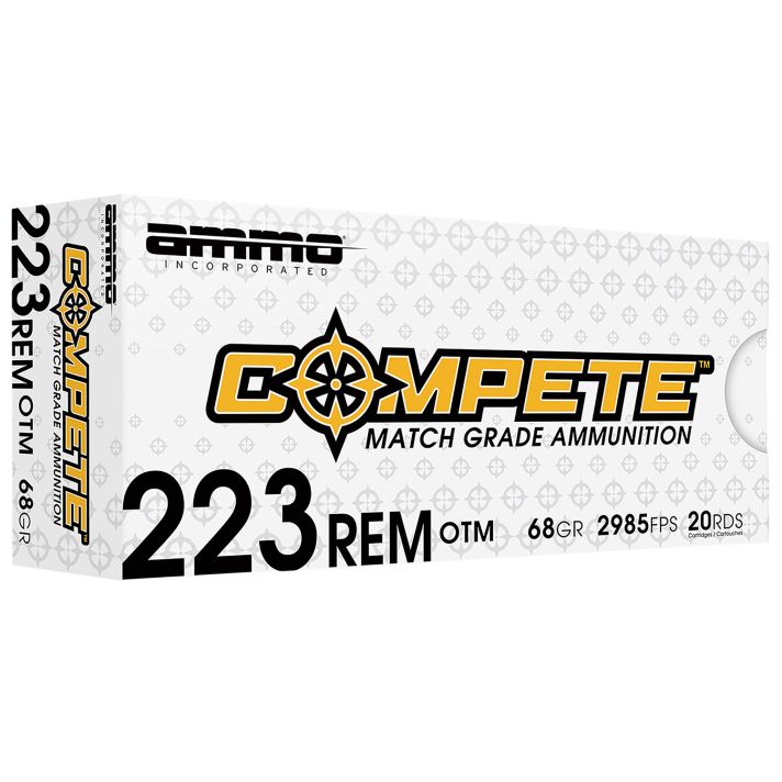 Ammo Inc 223068BTHPA20 Compete223Rem 68gr Open Tip Match 20 Per Box/10 Case