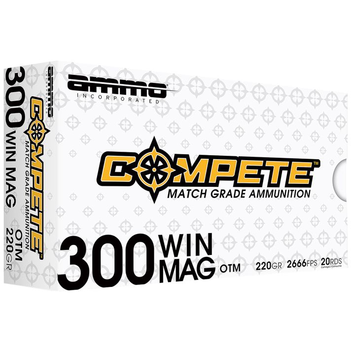 Ammo Inc 300WM190BTHPA20 Compete300WinMag 220gr Open Tip Match 20 Per Box/10 Case