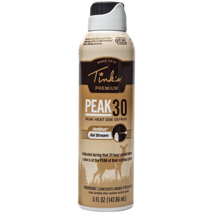 Tinks W6264 Peak30 Hot Shot Deer Doe In Estrus Scent Gel 5 oz Gel Stream
