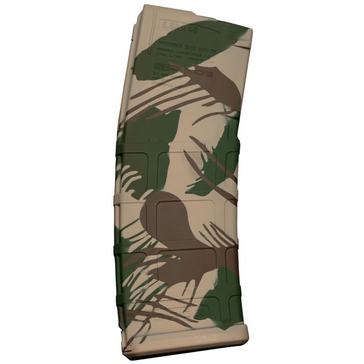 Weapon Works 228045 PMAG GEN M2 MOE 30rd Fits AR/M4 Rhodesian Brushstroke Polymer