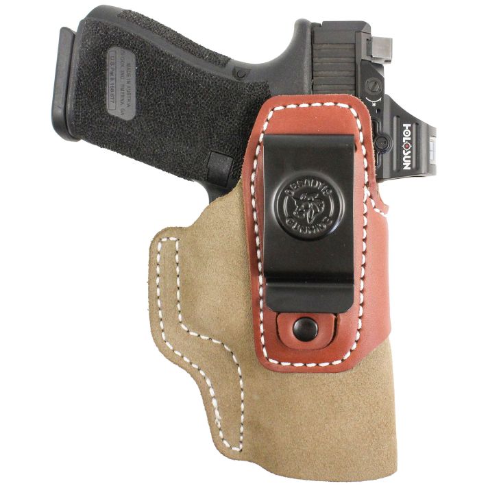 DeSantis Gunhide 215NJE1Z0 TransitIWB Natural Kydex/Leather Belt Clip Glock 26/27/33 Ambidextrous