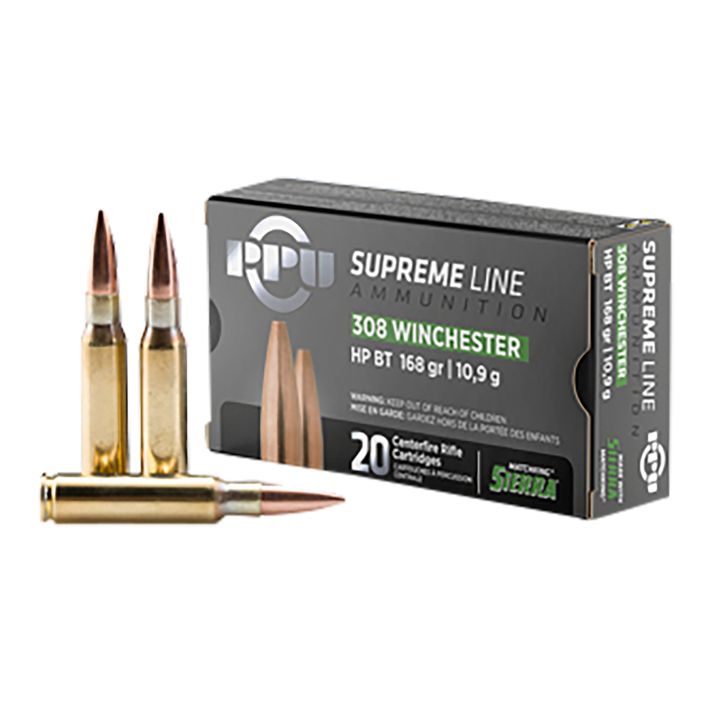 TR&Z PPMK308Supreme Line 308 Win 168 gr Sierra MatchKing BTHP 20 Per Box/ 10 Case