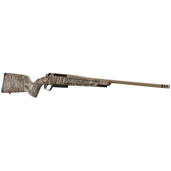 Christensen Arms 8011501200 EvokeFull Size 243 Win 4+1 20" Flat Dark Earth Cerakote #4 Contour Threaded Barrel, Mossy Oak Bottomland Fixed Hybrid Hunter w/Picatinny Rail Synthetic Stock