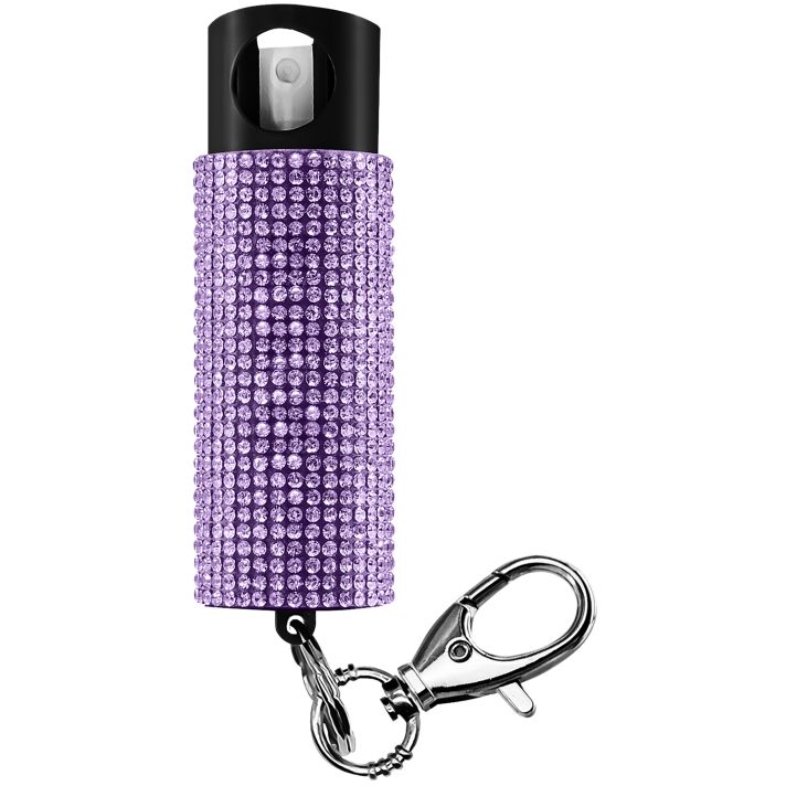 SKYLINE USA INC PSGDBOPR Pepper Spray Bling-It-On 18% OC/UV Dye Range 16ft 0.50oz Purple Includes Keychain