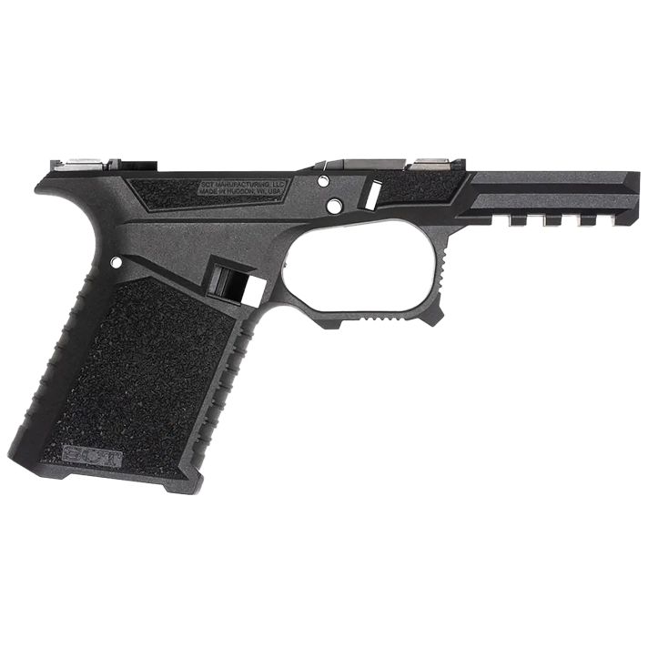 Sct Manufacturing 225000100 CompactCompatible w/ Gen3 19/23/32 Black Polymer Frame Aggressive Texture Grip Includes Locking Block