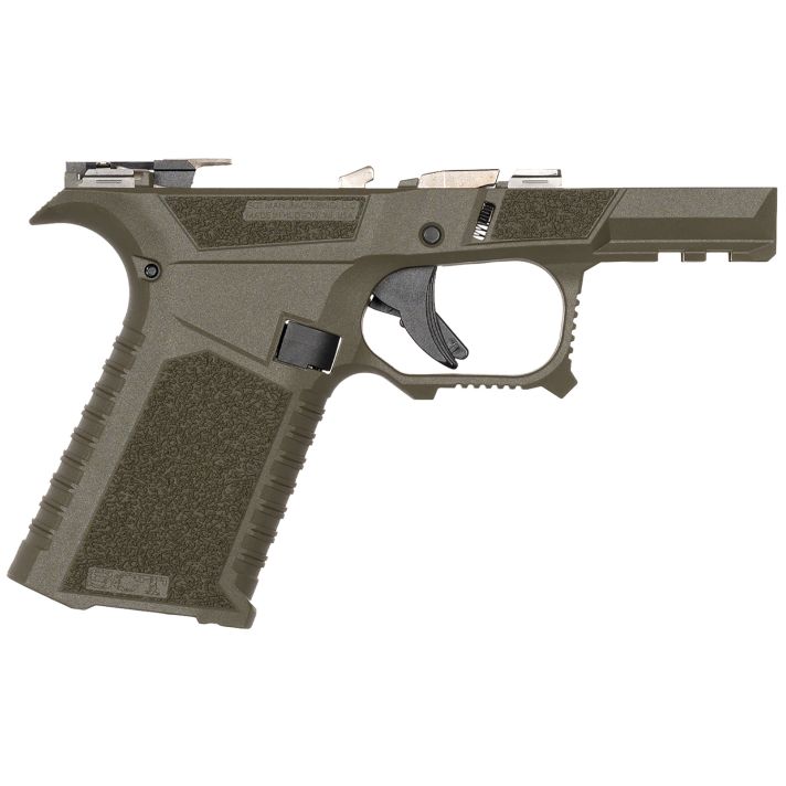 Sct Manufacturing 0226020000IB Sub CompactCompatible w/ Glock 43X/48 OD Green Polymer Frame Aggressive Texture Grip