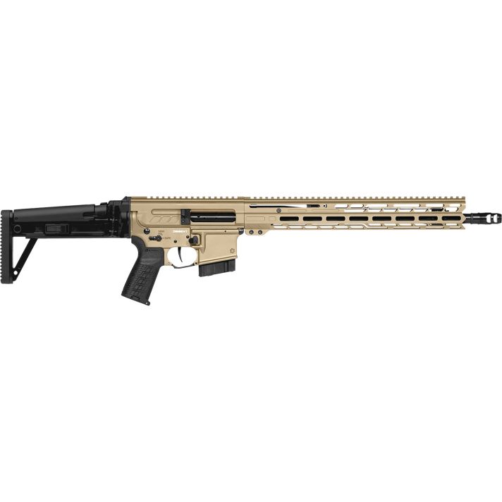 CMMG 28A490FCT Dissent MK4 22 ARC 10+1 16.10" Coyote Tan Cerakote Picatinny Rail Aluminum Receiver, M-LOK Handguard, Black CMMG Dissent Side Folding Stock, Zeroed Drop-In Single Stage Trigger