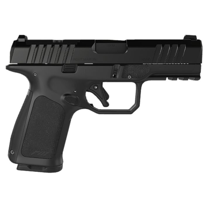 Rost Martin RM1CBLKOSP15 RM1C9mm Luger 15+1 4" Black Match Grade Barrel, Black Tenifer Optic Ready/Serrated Steel Slide, Black Polymer Frame w/Picatinny Rail, Textured Grip, Ambidextrous