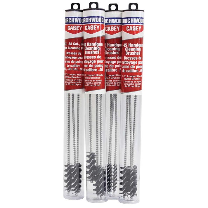 Birchwood Casey 41209 Cleaning Brushes Handgun Looped 22 Cal 9" Nylon 3 Pack