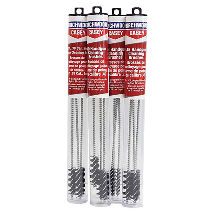 Birchwood Casey 41212 Cleaning Brushes Handgun Looped 45 Cal 9" Nylon 3 Pack