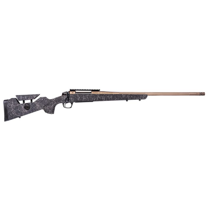 CVA CR3953F Cascade Long Range Hunter Full Size 308 Win 22" Smoked Bronze Cerakote Steel Threaded Barrel, Black w/Smoked Bronze Web Synthetic Stock