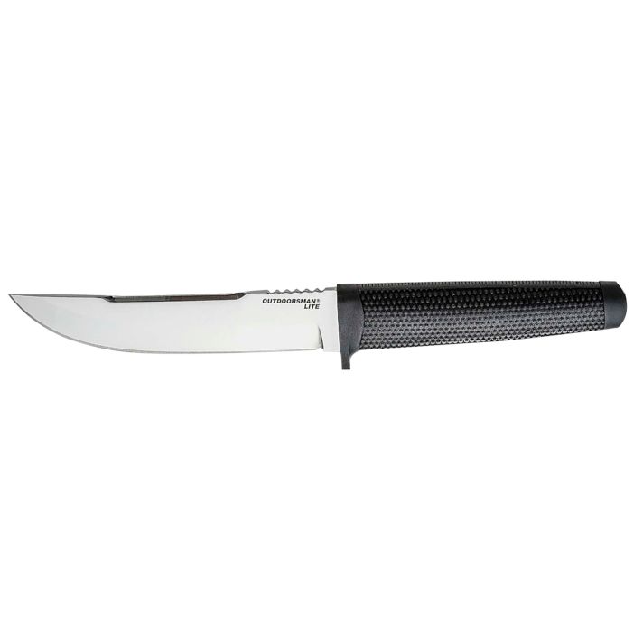 Cold Steel CS20PHZ Outdoorsman Lite 6" Fixed Straight Back Plain 4116 Krupp SS Blade, 5" Black Textured Polypropylene/Kraton Handle