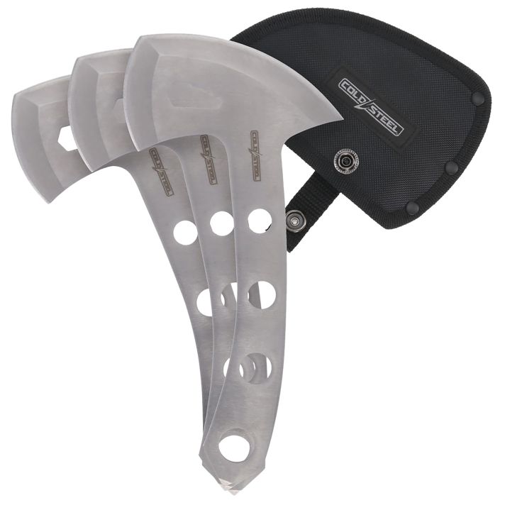 Cold Steel CSTH50AX3PK Throwing Axes5" Plain 420 Stainless Steel Blade Set of 3
