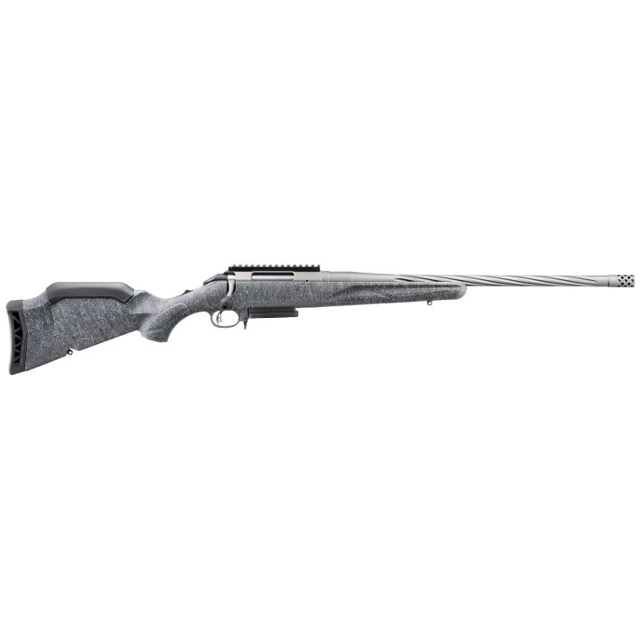 Ruger 46913 American Rifle Gen II Full Size 30-06 Springfield 4+120" Cobalt Cerakote Threaded Barrel, Picatinny Rail Steel Receiver, Gray Splatter Adjustable Synthetic Stock