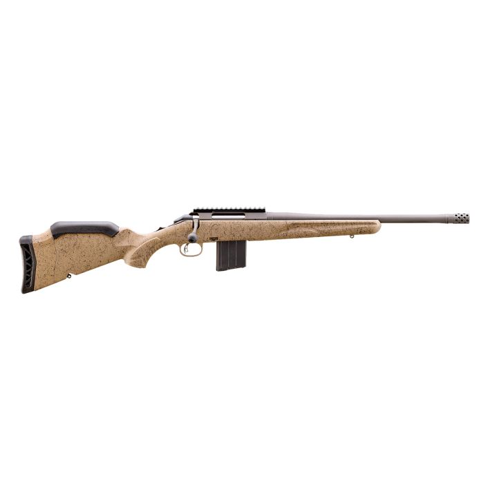 Ruger 46924 American Rifle Gen II Full Size 400 Legend 5+1 16.10" Cobalt Cerakote Threaded Barrel, Picatinny Rail Steel Receiver, Flat Dark Earth Splatter Adjustable Synthetic Stock