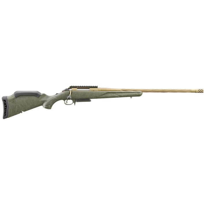 Ruger 46944 American Predator Gen II 270 Win 4+1 22" Burnt Bronze Cerakote Threaded Barrel, Picatinny Rail Steel Receiver, Green Splatter Adjustable Synthetic Stock