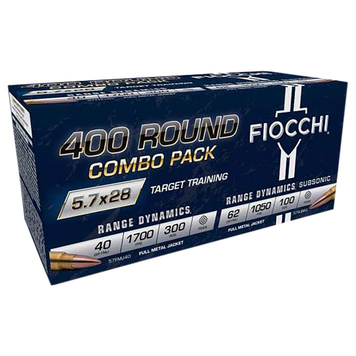 Fiocchi 57COMSUB Hyperformance5.7x28mm Full Metal Jacket 400rds *Combo Pack
