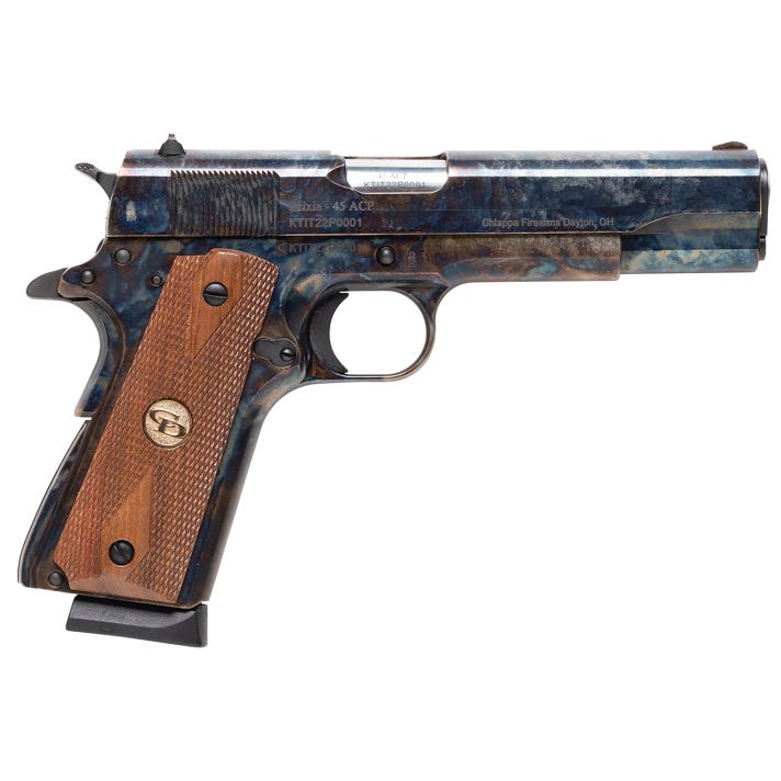 Charles Daly 440.178 1911 Field Grade Full Size Frame 45 ACP 8+1 5" Stainless Steel Barrel, Color Case Serrated Steel Slide, Frame w/Beavertail, Checkered Walnut Grip