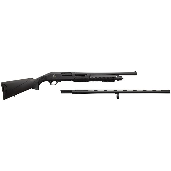Chiappa Firearms 930.374 301 Field/Tactical Full Size 12 Gauge Pump 3" 5+1 18.50/28" Black Steel Vent Rib Barrel, Black Aluminum Receiver, Black Synthetic Stock