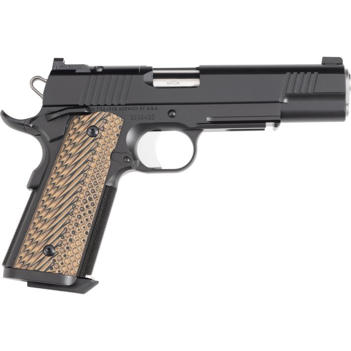 Dan Wesson 01794 SpecialistFull Size Frame 10mm Auto 8+1 5" Stainless Match Grade Barrel, Black Duty Optics Ready/Serrated Steel Slide, Black Duty Steel Frame w/Picatinny Rail, Black/Brown G10 Grip