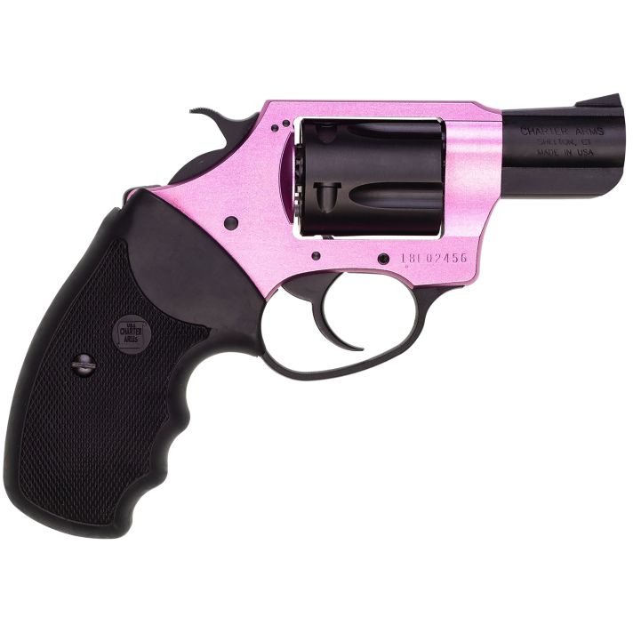 Charter Arms 53835 Pink Lady38 Special 5rd 2" Black Steel Barrel, Black Cylinder, Black/Pink Aluminum Frame, Black Rubber Grip, Exposed Hammer