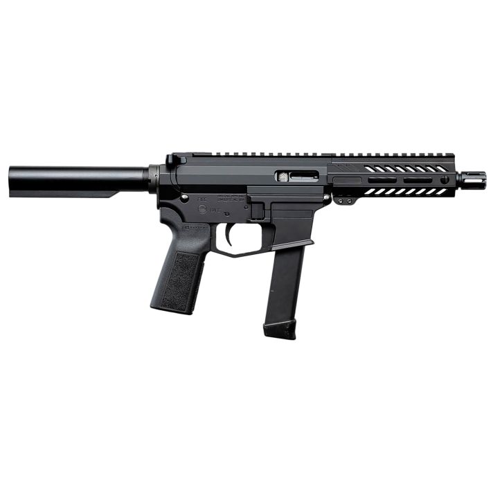 Angstadt Arms AAUDP09P06 UDP-99mm Luger 15+1 6" Black Melonite Threaded Barrel, 5.50" Free Float M-LOK Handguards, Black Cerakote Aluminum Picatinny Rail Receiver, Black B5 Grips