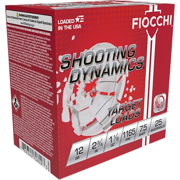 Fiocchi 12SD18L7 Shooting Dynamics Target 12Gauge 2.75" 1 1/8oz 7.5Shot 25 Per Box/10 Case