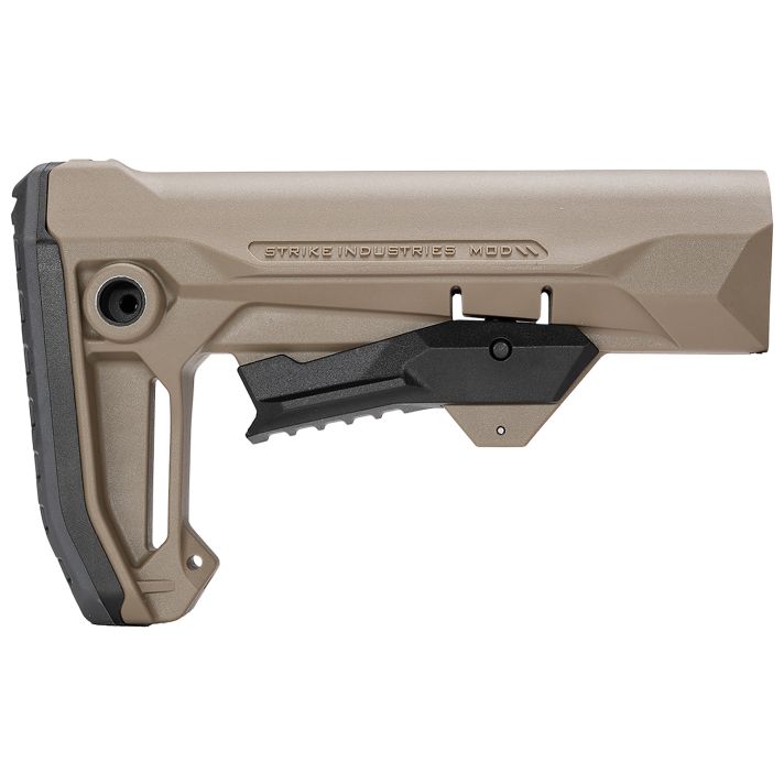 Strike Industries STRIKEESMOD2FDE MOD2 Rifle Stock FDE Polymer Compatible w/ AR Style Buffer Tubes