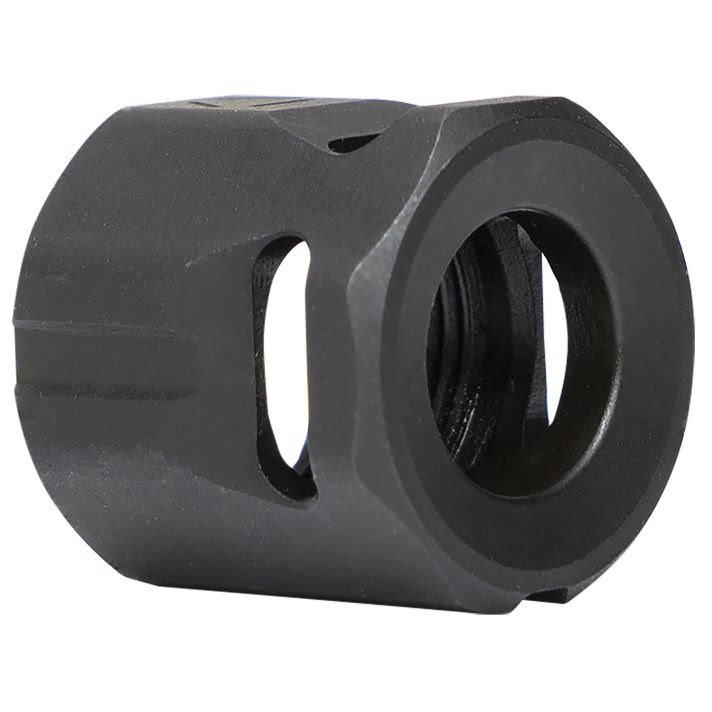 Strike Industries MCCIRCLE Micro Threaded Compensator Black Steel 1/2"x28 Threads 0.64" OAL Compatible w/ 9mm/357 SIG