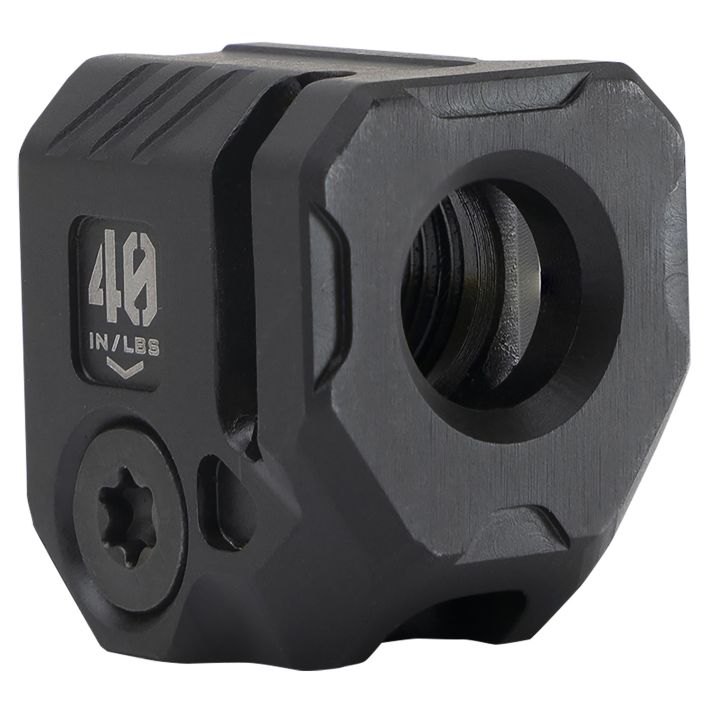 Strike Industries MCQUAD Micro Threaded Compensator Black Steel 0.89" OAL Compatible w/ 9mm/357 SIG