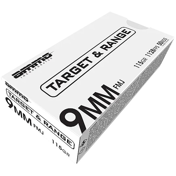 Ammo Inc 9115FMJTR50 Signature9mm 115gr Full Metal Jacket 50 Per Box/20 Case