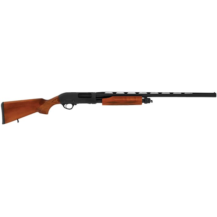 Hatsan USA HEWS202805W2 Escort WSFull Size 20 Gauge Pump 3" 4+1 28" Black Chrome Vent Rib Barrel, Black Anodized Grooved Aluminum Receiver, Adjustable Turkish Walnut Stock