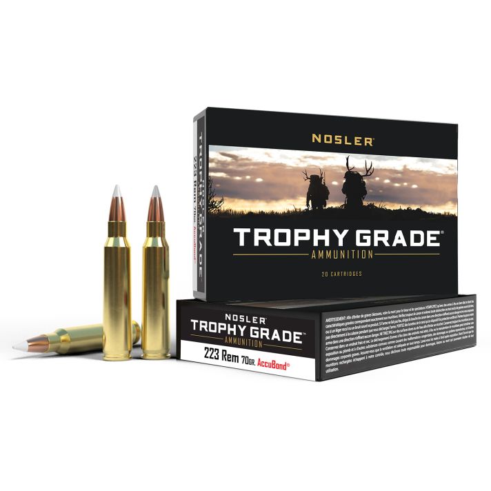 Nosler 61036 Match Grade223Rem 70gr Soft Point 20 Per Box/20 Case